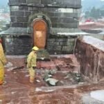 El INAH restaurará la cruz de una iglesia histórica derribada por un rayo durante una tormenta eléctrica