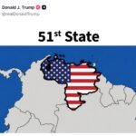 Donald Trump publica imagen de Venezuela como el “Estado 51” de la Unión Americana