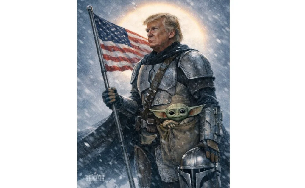 Trump como Mandalorian