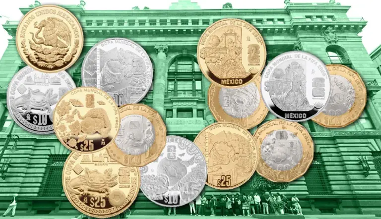monedas de 20 pesos del Mundial