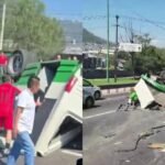 Volcadura de microbús en la México-Pachuca deja al menos 15 lesionados