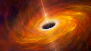 enorme vacío cerca del agujero negro
