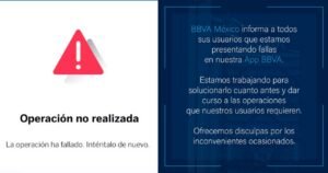 fallas en la app de BBVA